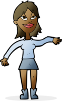 cartoon woman making hand gesture png