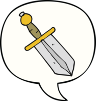 cartoon dagger with speech bubble png