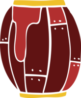 garabato de dibujos animados de un barril png