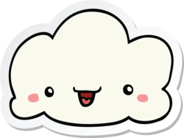 sticker of a cartoon cloud png