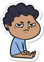 sticker of a cartoon angry man png