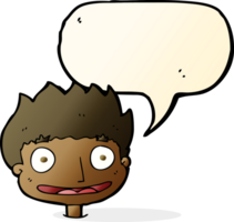 cartoon happy boy with speech bubble png