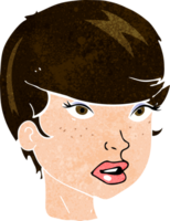 cartoon pretty female face png