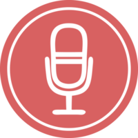 microphone recording circular icon symbol png