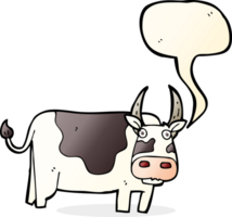 Cartoon-Stier mit Sprechblase png