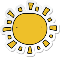 sticker of a cartoon sun png