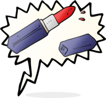 getrokken toespraak bubbel tekenfilm lippenstift png