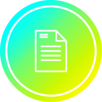 official document circular icon with cool gradient finish png