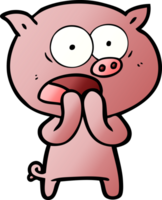 cartoon pig shouting png