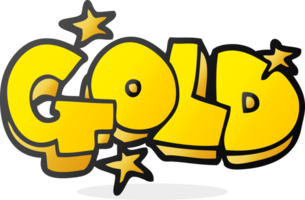 drawn cartoon word gold png