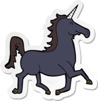 sticker of a cartoon unicorn png