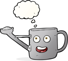 watering can cartoon with thought bubble png