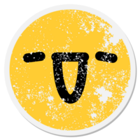 very happy face circular sticker png