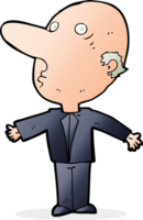 cartoon confused middle aged man png