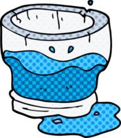 dessin animé doodle vieux verre d'eau png