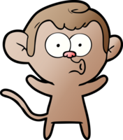 macaco surpreso dos desenhos animados png