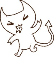 dibujo al carbón del pequeño diablo png