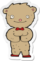 sticker van een tekenfilmteddybeer png