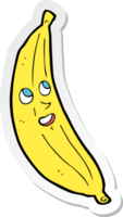 sticker of a cartoon happy banana png