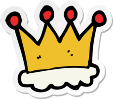 sticker of a cartoon crown symbol png