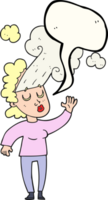 drawn speech bubble cartoon woman letting off steam png