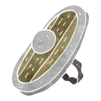 retro cartoon shield png