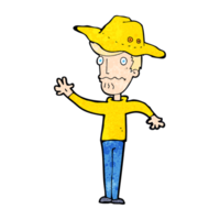 cartoon man in outback hat png