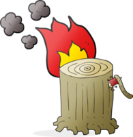 drawn cartoon big tree stump png