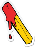 sticker of a cartoon dipped fry png