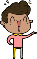 cartoon excited man png