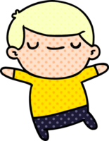 cartoon illustration of a kawaii cute boy png