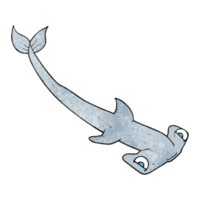 texturizado dibujos animados cabeza de martillo tiburón png