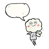 drawn texture speech bubble cartoon cute cloud head imp png