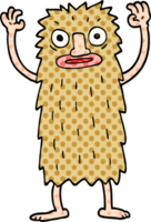 criatura de bigfoot doodle dos desenhos animados png