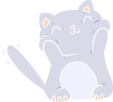 flat color style cartoon cat png