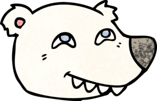 cartoon polar bear face png