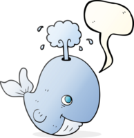 drawn speech bubble cartoon whale spouting water png