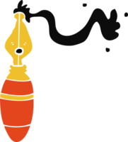 cartoon doodle fountain pen png