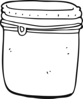 drawn black and white cartoon jar png