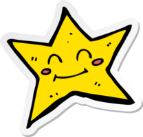 pegatina de un personaje estrella de dibujos animados png