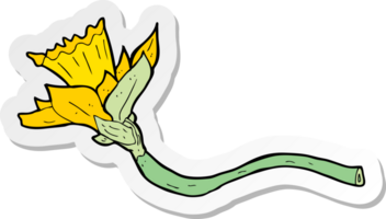 sticker of a cartoon daffodil flower png