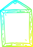 cold gradient line drawing of a cartoon picture frame png