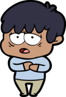 niño agotado de dibujos animados png