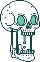 imagen icónica de estilo tatuaje de una calavera png