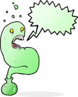 cartoon halloween ghost in bottle with speech bubble png