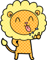 León feliz de dibujos animados png