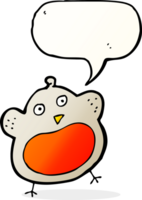 funny cartoon christmas robin with speech bubble png