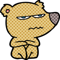 desenho de urso bravo png