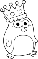 drawn black and white cartoon emperor penguin png