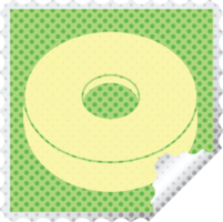 donut graphic png square peeling sticker